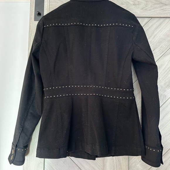 White House Black Market Black Studded Blazer - Picture 3 of 8